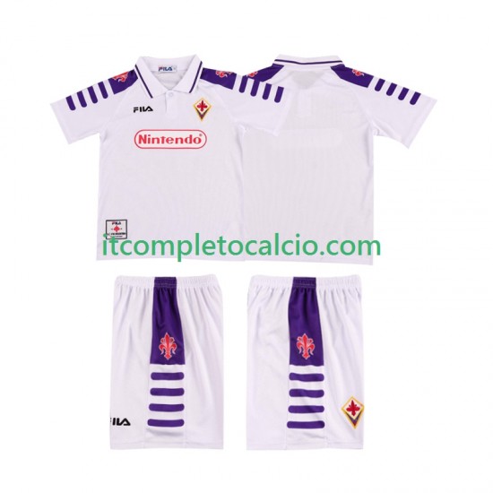 Maglia ACF Fiorentina Retro Divisa Away 1998 1999 Manica Corta ,Bambino