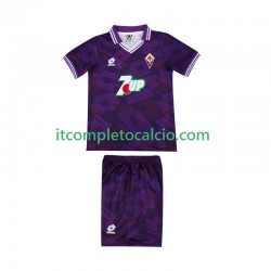 Maglia ACF Fiorentina 1992 1993 Retro Divisa Home Manica Corta ,Bambino