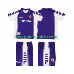 Maglia ACF Fiorentina 2000 Retro Divisa Home 1999 Manica Corta ,Bambino