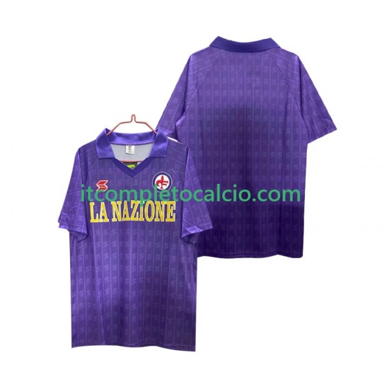 Maglia ACF Fiorentina 1989 1990 Retro Divisa Home Manica Corta ,Uomo