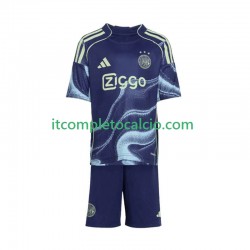 Maglia AFC Ajax Divisa Away 2025-2026 Manica Corta ,Bambino