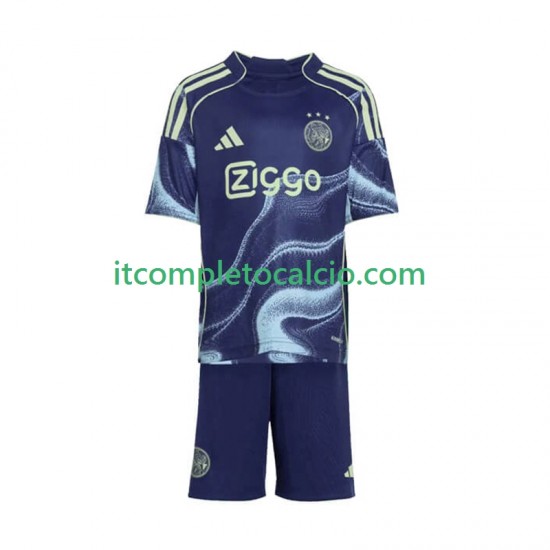 Maglia AFC Ajax Divisa Away 2025-2026 Manica Corta ,Bambino