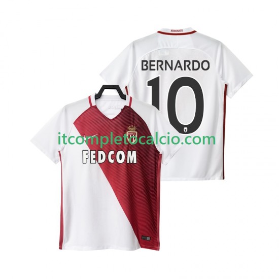 Maglia AS Monaco BERNARDO 10 2016 2017 Divisa Home Manica Corta ,Uomo