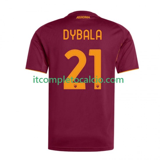 Maglia AS Roma Dybala 21 Divisa Home 2025-2026 Manica Corta ,Uomo