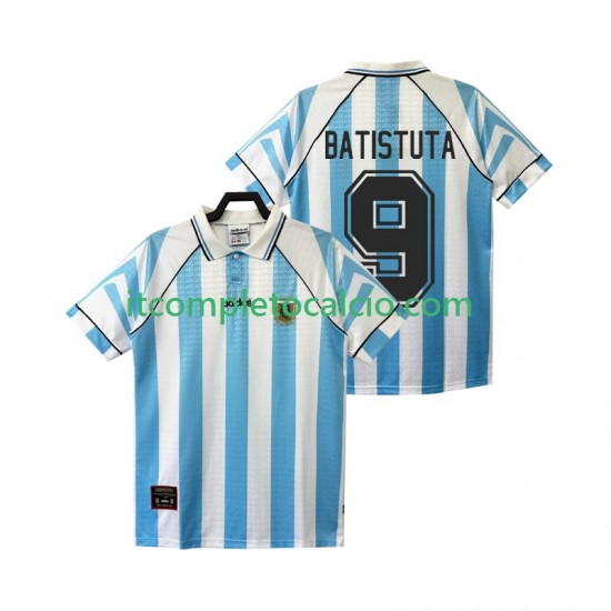 Maglia Argentina BATISTUTA 9 1996 1997 Retro Divisa Home Manica Corta ,Uomo