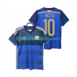 Maglia Argentina Lionel Messi 10 2014 Retro Divisa Away Manica Corta ,Uomo