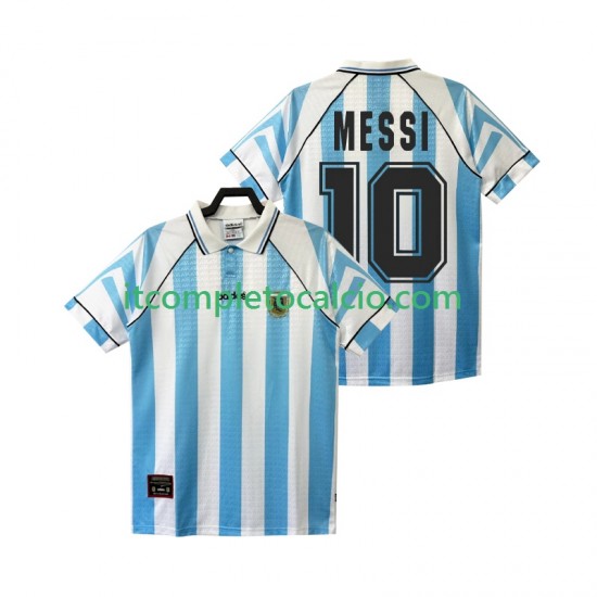 Maglia Argentina Lionel Messi 10 1996 1997 Retro Divisa Home Manica Corta ,Uomo