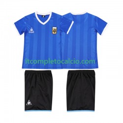 Maglia Argentina 1986 Retro Divisa Away Manica Corta ,Bambino
