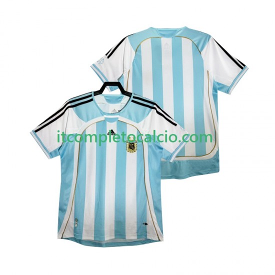 Maglia Argentina 2014 Retro Divisa Home Manica Corta ,Uomo