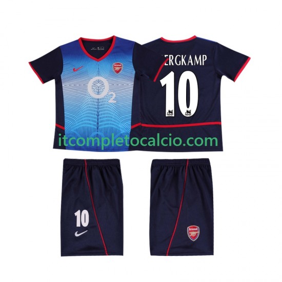 Maglia Arsenal BERGKAMP 10 Retro Divisa Away 2004 2002 Manica Corta ,Bambino
