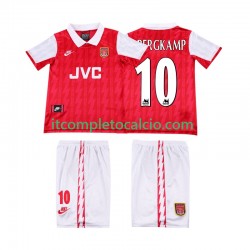 Maglia Arsenal BERGKAMP 10 1996 Retro Divisa Home 1994 Manica Corta ,Bambino