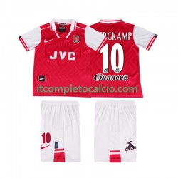Maglia Arsenal BERGKAMP 10 1996 1997 Retro Divisa Home Manica Corta ,Bambino