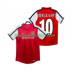 Maglia Arsenal BERGKAMP 10 2001 Retro Divisa Home 2002 Manica Corta ,Uomo