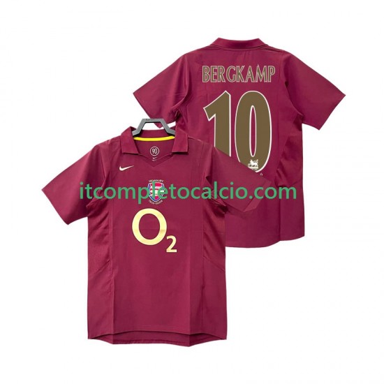 Maglia Arsenal BERGKAMP 10 2005 Retro Divisa Home 2006 Manica Corta ,Uomo