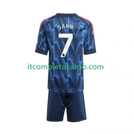 Maglia Arsenal Bukayo Saka 7 Divisa Away 2025-2026 Manica Corta ,Bambino