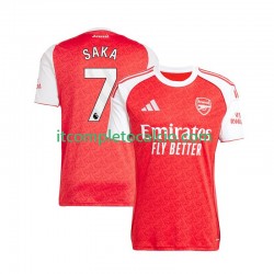 Maglia Arsenal Bukayo Saka 7 Divisa Home 2025-2026 Manica Corta ,Uomo
