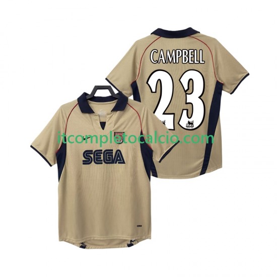 Maglia Arsenal CAMPBELL 23 2001 Retro Divisa Away 2002 Manica Corta ,Uomo