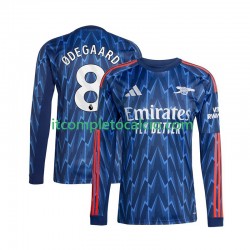 Maglia Arsenal Martin Odegaard 8 Divisa Away 2025-2026 Manica Lunga ,Uomo