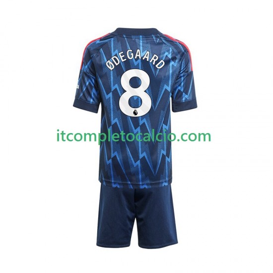 Maglia Arsenal Martin Odegaard 8 Divisa Away 2025-2026 Manica Corta ,Bambino