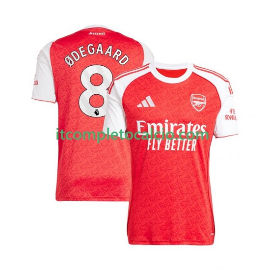 Maglia Arsenal Martin Odegaard 8 Divisa Home 2025-2026 Manica Corta ,Uomo Maglia Arsenal Martin Odegaard 8 Divisa Home 2025-2026 Manica Corta ,Uomo