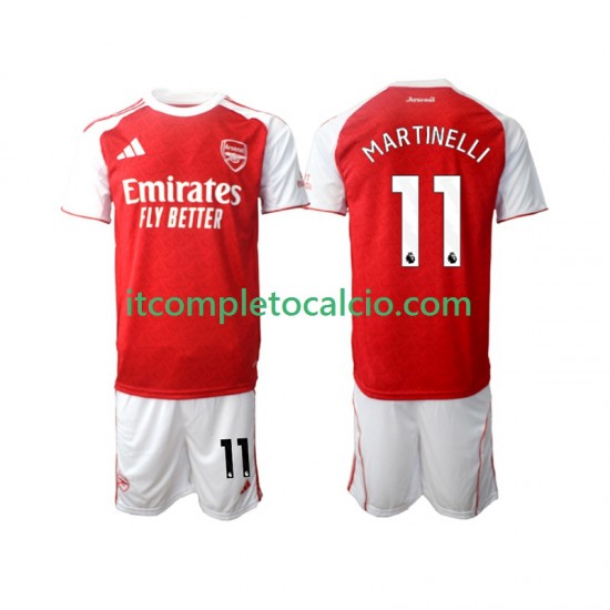 Maglia Arsenal Martin Zubimendi 11 Divisa Home 2025-2026 Manica Corta ,Bambino