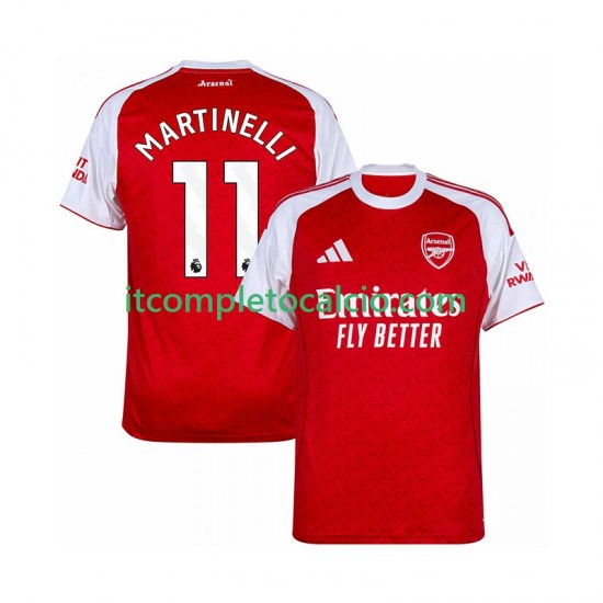 Maglia Arsenal Martin Zubimendi 11 Divisa Home 2025-2026 Manica Corta ,Uomo