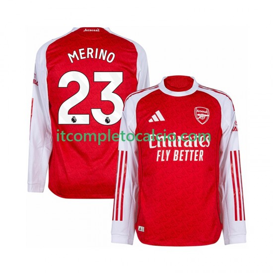 Maglia Arsenal Merino 23 Divisa Home 2025-2026 Manica Lunga ,Uomo