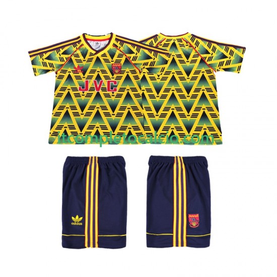 Maglia Arsenal 1991 1993 Retro Divisa Away Manica Corta ,Bambino
