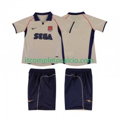 Maglia Arsenal 2001 Retro Divisa Away 2002 Manica Corta ,Bambino