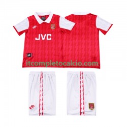 Maglia Arsenal 1996 Retro Divisa Home 1994 Manica Corta ,Bambino