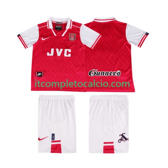 Maglia Arsenal 1996 1997 Retro Divisa Home Manica Corta ,Bambino