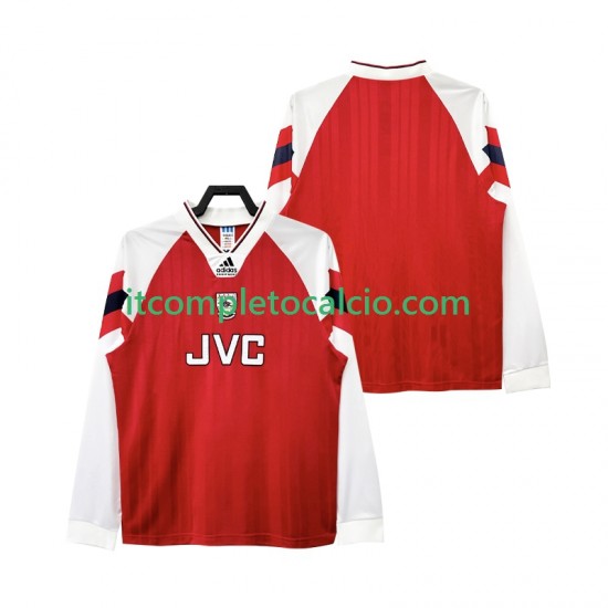 Maglia Arsenal 192 Retro Divisa Home 1994 Manica Lunga ,Uomo