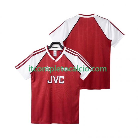 Maglia Arsenal 1988 1990 Retro Divisa Home Manica Corta ,Uomo