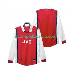 Maglia Arsenal Retro Divisa Home 1998 1999 Manica Lunga ,Uomo