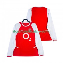 Maglia Arsenal 2003 Retro Divisa Home 2002 Manica Lunga ,Uomo