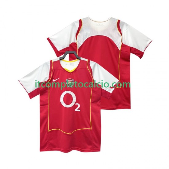 Maglia Arsenal 2005 Retro Divisa Home 2004 Manica Corta ,Uomo