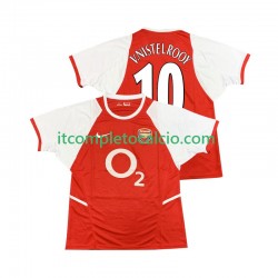 Maglia Arsenal Ruud van Nistelrooy 10 2003 Retro Divisa Home 2002 Manica Corta ,Uomo