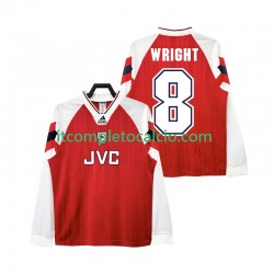 Maglia Arsenal WRIGHT 8 192 Retro Divisa Home 1994 Manica Lunga ,Uomo