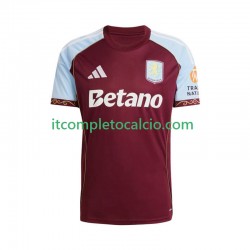 Maglia Aston Villa Divisa Home 2025-2026 Manica Corta ,Uomo