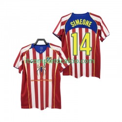 Maglia Atlético Madrid SIMEONE 14 2005 Retro Divisa Home 2004 Manica Corta ,Uomo