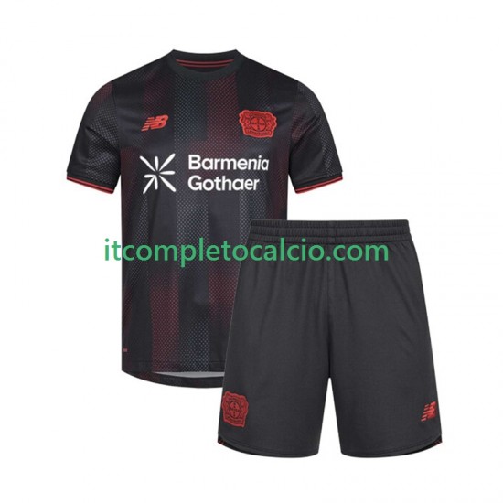 Maglia Bayer 04 Leverkusen Divisa Home 2025-2026 Manica Corta ,Bambino
