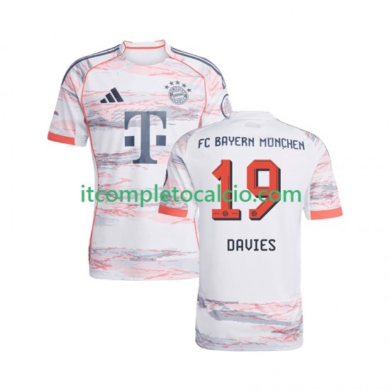 Maglia FC Bayern München Alphonso Davies 19 Divisa Away 2025-2026 Manica Corta ,Uomo
