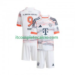 Maglia FC Bayern München Harry Kane 9 Divisa Away 2025-2026 Manica Corta ,Bambino