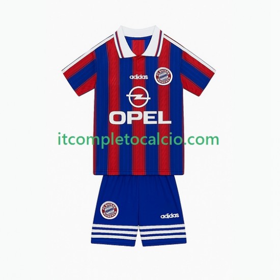 Maglia FC Bayern München 1995 1997 Retro Divisa Home Manica Corta ,Bambino