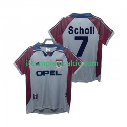 Maglia FC Bayern München Scholl 7 Retro Terza Divisa 1998 1999 Manica Corta ,Uomo