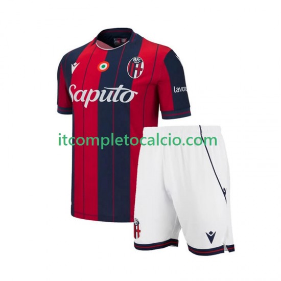 Maglia Bologna Divisa Home 2025-2026 Manica Corta ,Bambino