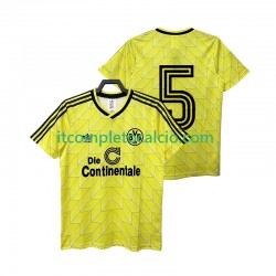 Maglia Borussia Dortmund 5 1988 1989 Retro Divisa Home Manica Corta ,Uomo
