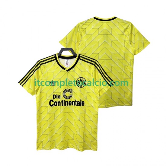 Maglia Borussia Dortmund 1988 1989 Retro Divisa Home Manica Corta ,Uomo