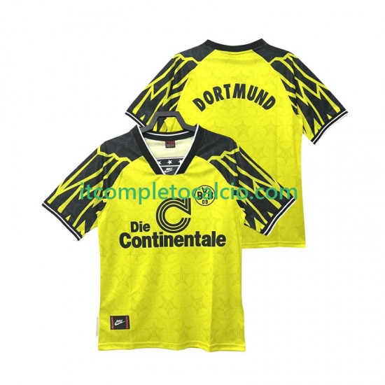Maglia Borussia Dortmund 1995 Retro Divisa Home 1994 Manica Corta ,Uomo