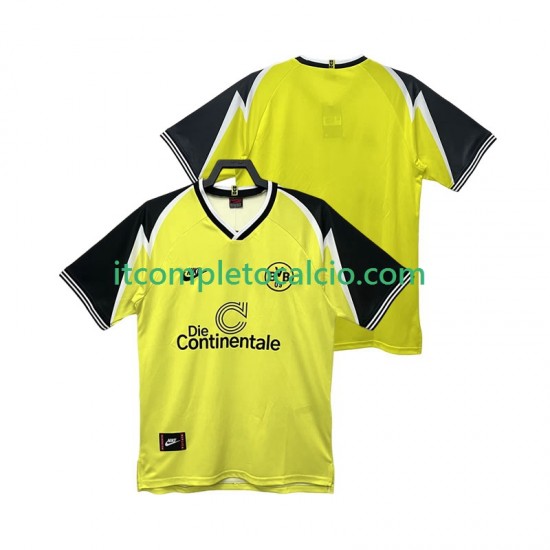 Maglia Borussia Dortmund 1995 1996 Retro Divisa Home Manica Corta ,Uomo